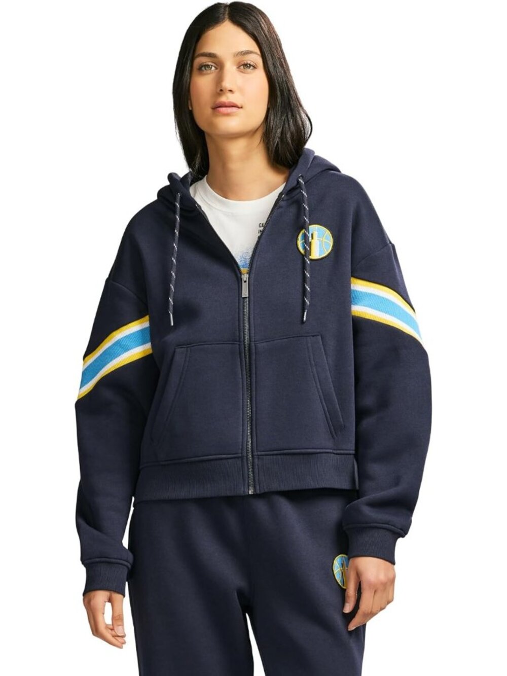 Cropped Full Zip Hooded Fleece Sweatshirt for Women - Officially Licensed, Cozy